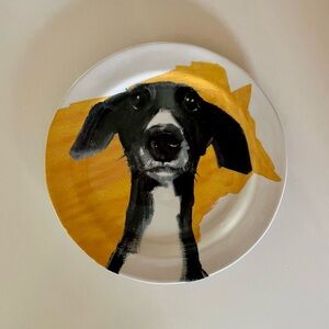 Sally Muir for Anthropologie whippet dog dessert/salad plate